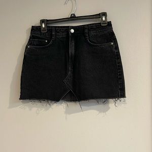 NWOT High waisted denim miniskirt in excellent condition.